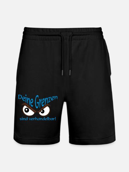 Deine Grenzen sind verhandelbar - Stanley/Stella Unisex Bio Joggingshorts Trainer - Schwarz