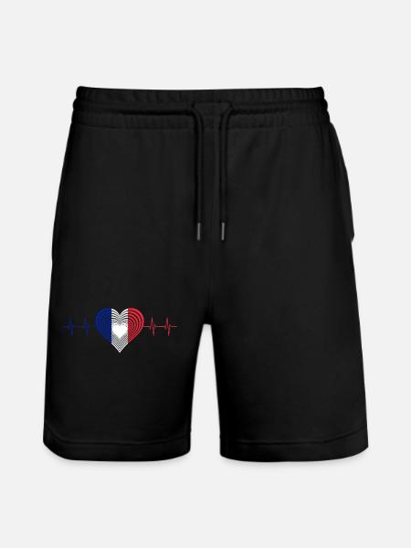 France France Football - Soccer - Stanley/Stella Trainer Unisex Organic Jogging Shorts - black