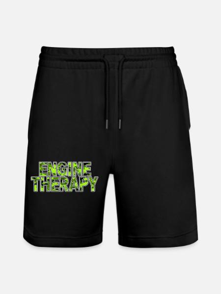 Car Tuning Motiv Engine Therapy Green - Stanley/Stella Trainer Unisex Organic Jogging Shorts - black