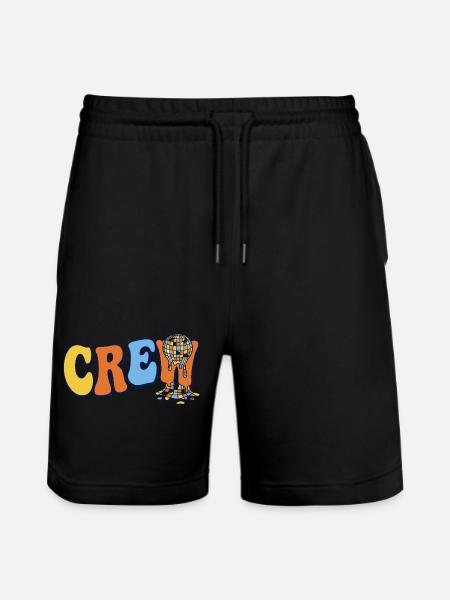 Retro Crew Disco Ball Party Team Cohesion - Stanley/Stella Trainer Unisex Organic Jogging Shorts - black