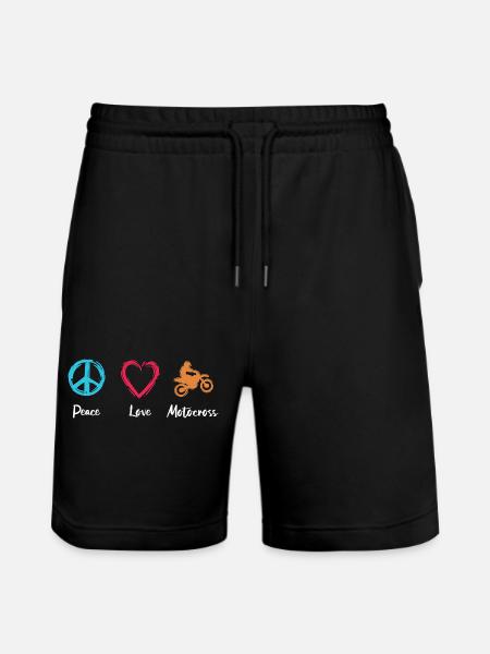 Frieden Liebe Motocross - Stanley/Stella Unisex Bio Joggingshorts Trainer  - Schwarz