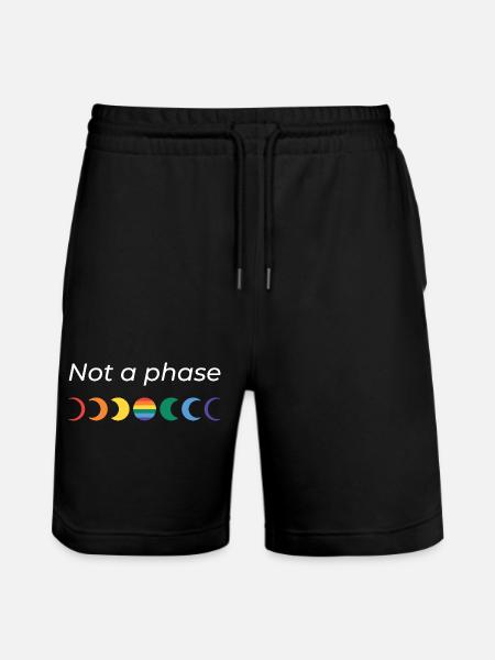 LGBTQ_ _Not_a_Phase - Stanley/Stella Trainer Unisex Organic Jogging Shorts - black