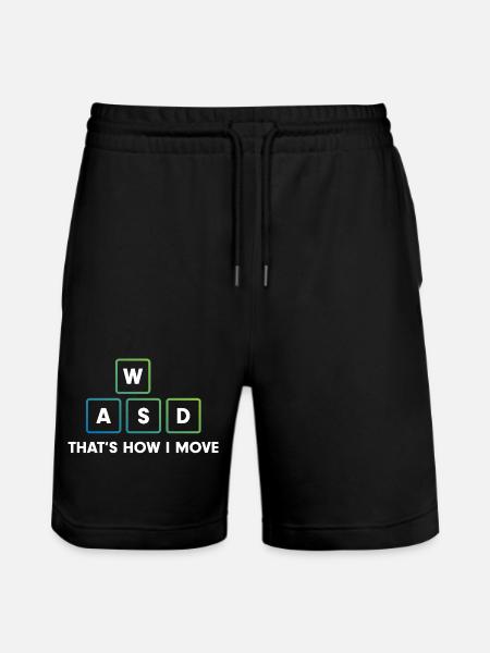WASD Bewegungskunst - Stanley/Stella Unisex Bio Joggingshorts Trainer - Schwarz