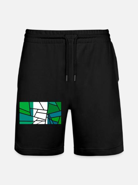 Flag Nigeria - Stanley/Stella Trainer Unisex Organic Jogging Shorts - black