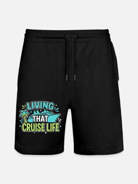 Kreuzfahrt-oma, Oma An Deck, - Stanley/Stella Unisex Bio Joggingshorts Trainer  - Schwarz
