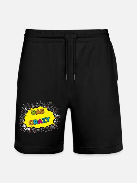 Das Crazy Comic Explosion - Stanley/Stella Unisex Bio Joggingshorts Trainer - Schwarz