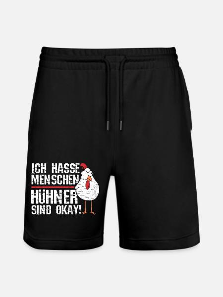 Hühnerflüsterer Huhn Hühnerhalter Hühner - Stanley/Stella Unisex Bio Joggingshorts Trainer - Schwarz