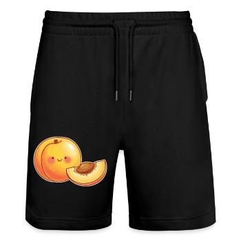 Apricot Motif Fruit Outfit Fruit Costume Carnival - Stanley/Stella Trainer Unisex Organic Jogging Shorts - black - Front - Nik (191cm) & Marisol (170cm)