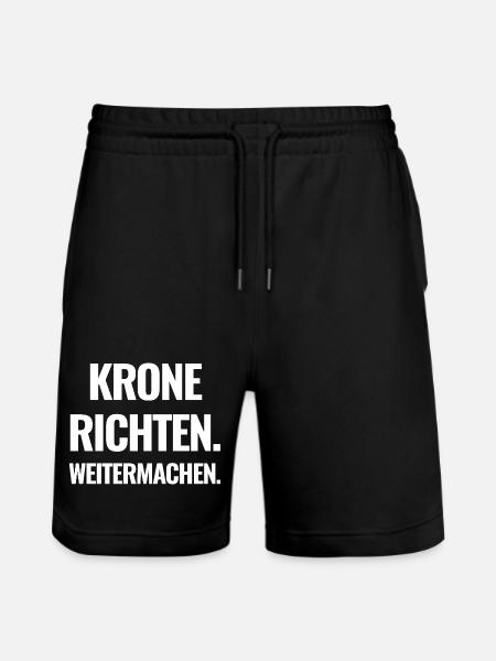 Krone richten. Weitermachen. - Stanley/Stella Unisex Bio Joggingshorts Trainer  - Schwarz