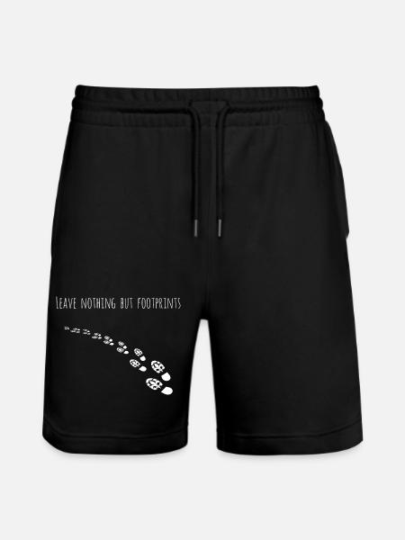Footprint Path: Leave Traces - Stanley/Stella Trainer Unisex Organic Jogging Shorts - black