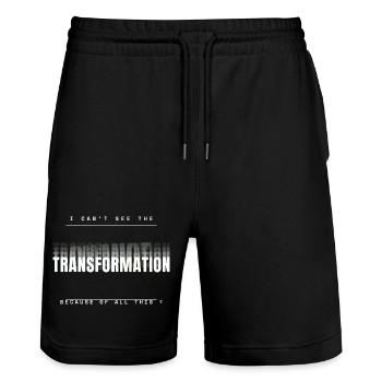 Transformation fail - Stanley/Stella Unisex Bio Joggingshorts Trainer  - Schwarz - Vorne - Nik (191cm) & Marisol (170cm)