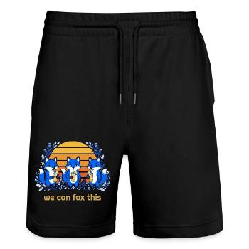 We Can Fox This Spritz Fuchs Cocktail - Stanley/Stella Trainer Unisex Organic Jogging Shorts - black - Front - Nik (191cm) & Marisol (170cm)