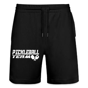 Pickleball - Stanley/Stella Unisex Bio Joggingshorts Trainer  - Schwarz - Vorne - Nik (191cm) & Marisol (170cm)