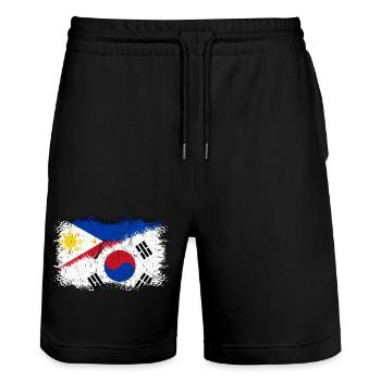 Drapeau sud-coréen drapeau philippin philippin - Short de jogging bio TRAINER Stanley/Stella unisexe - noir - Devant - Nik (191cm) & Marisol (170cm)