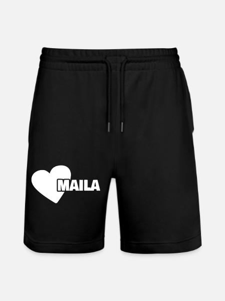Gift for Maila - Stanley/Stella Trainer Unisex Organic Jogging Shorts - black