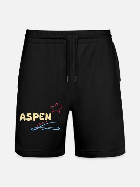 Geschenk für Aspen - Stanley/Stella Unisex Bio Joggingshorts Trainer - Schwarz