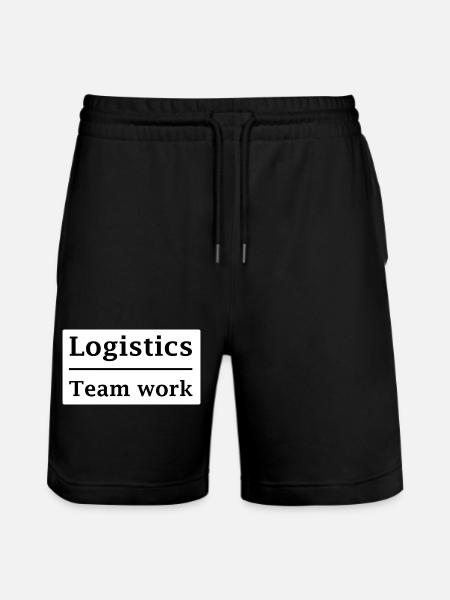 Logistics Teamwork Emblem - Stanley/Stella Trainer Unisex Organic Jogging Shorts - black