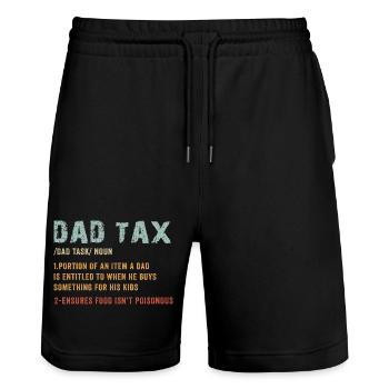 T-shirt de définition de la taxe pour les pères - Short de jogging bio TRAINER Stanley/Stella unisexe - noir - Devant - Nik (191cm) & Marisol (170cm)
