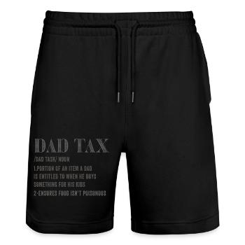 T-shirt de définition de la taxe pour les pères - Short de jogging bio TRAINER Stanley/Stella unisexe - noir - Devant - Nik (191cm) & Marisol (170cm)