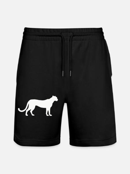gepard_silhouette_1 - Stanley/Stella Unisex Bio Joggingshorts Trainer  - Schwarz