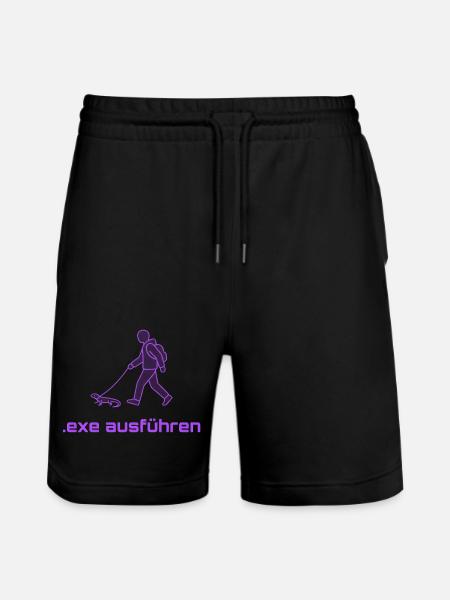 Exe Ausführen Lila - Stanley/Stella Unisex Bio Joggingshorts Trainer  - Schwarz