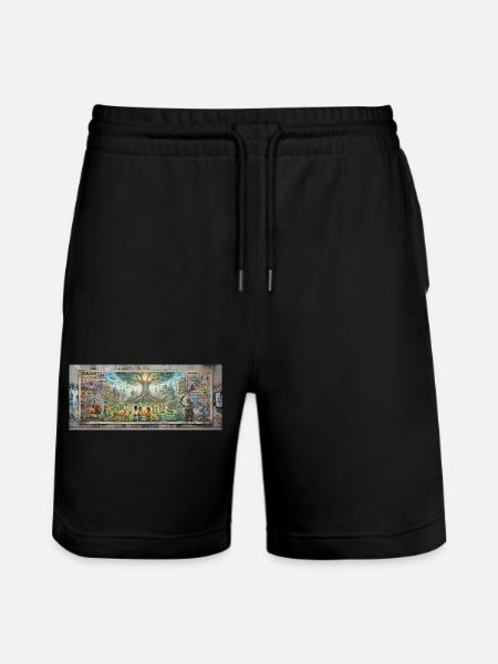 Zukunftsbaum der Natur - Stanley/Stella Unisex Bio Joggingshorts Trainer  - Schwarz
