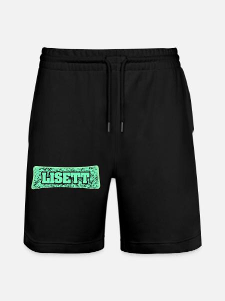 Geschenk für Lisett - Stanley/Stella Unisex Bio Joggingshorts Trainer - Schwarz
