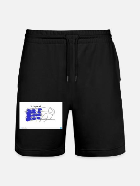 Solar Power Pattern in Blue - Stanley/Stella Trainer Unisex Organic Jogging Shorts - black