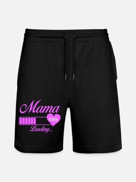 Mama 2026 Loading Herz - Stanley/Stella Unisex Bio Joggingshorts Trainer  - Schwarz