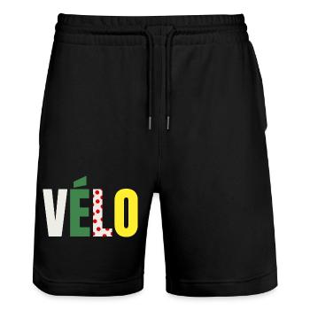 Vélo maillot Cadeau Cycliste Original - Short de jogging bio TRAINER Stanley/Stella unisexe - noir - Devant - Nik (191cm) & Marisol (170cm)