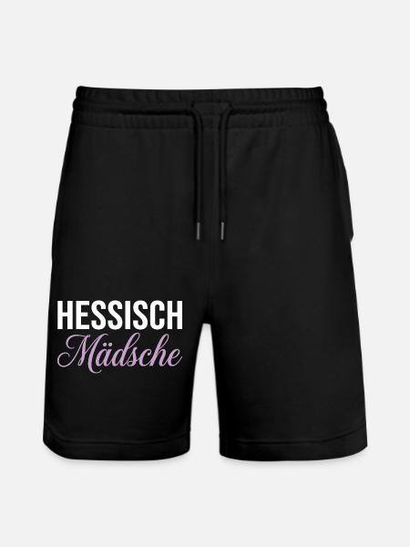 Hessisch Mädische Stil - Stanley/Stella Unisex Bio Joggingshorts Trainer - Schwarz