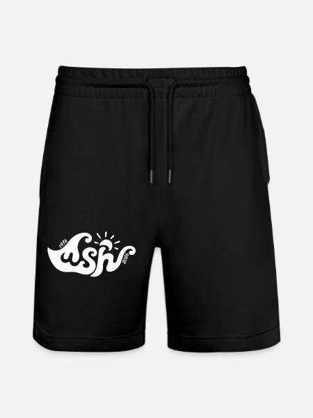 White Wave Retro Windsurfing Harlows - Stanley/Stella Trainer Unisex Organic Jogging Shorts - black