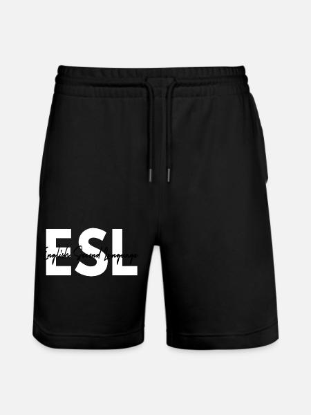 Englisch-Zweitsprachlehrer als ESL-Lehrer - Stanley/Stella Unisex Bio Joggingshorts Trainer - Schwarz