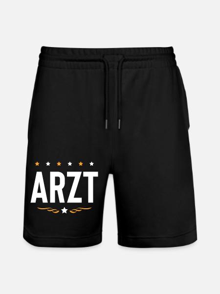 Arzt Beruf - Stanley/Stella Unisex Bio Joggingshorts Trainer - Schwarz