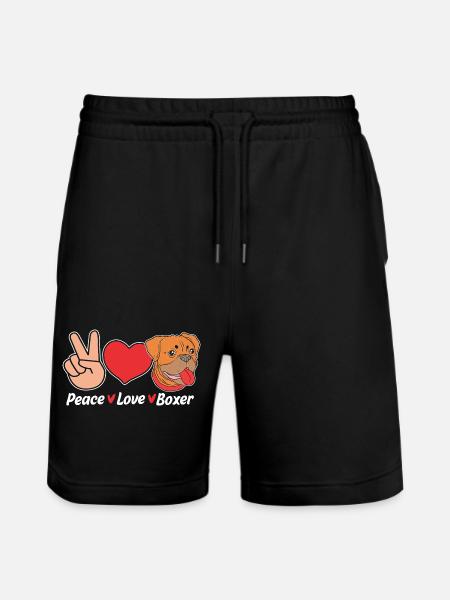 Boxer Hund - Stanley/Stella Unisex Bio Joggingshorts Trainer - Schwarz