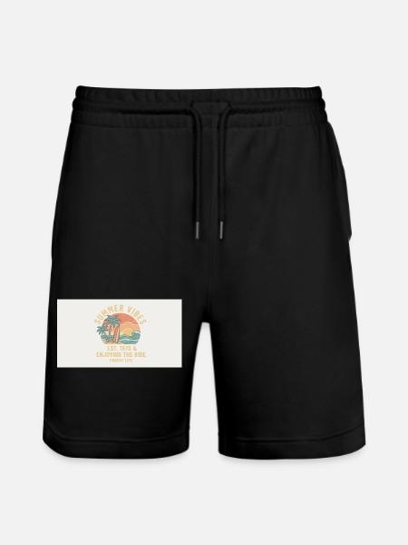 1783858733423 - Stanley/Stella Trainer Unisex Organic Jogging Shorts - black