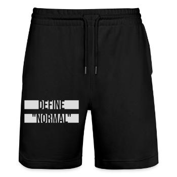 Définir le graphique sarcastique drôle normal - Short de jogging bio TRAINER Stanley/Stella unisexe - noir - Devant - Nik (191cm) & Marisol (170cm)