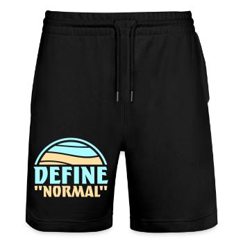 Définir le graphique sarcastique drôle normal - Short de jogging bio TRAINER Stanley/Stella unisexe - noir - Devant - Nik (191cm) & Marisol (170cm)