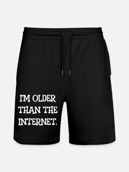 Älter als das Internet - Stanley/Stella Unisex Bio Joggingshorts Trainer - Schwarz