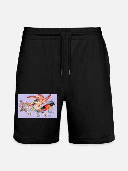 Just a Walking Dog - Stanley/Stella Trainer Unisex Organic Jogging Shorts - black