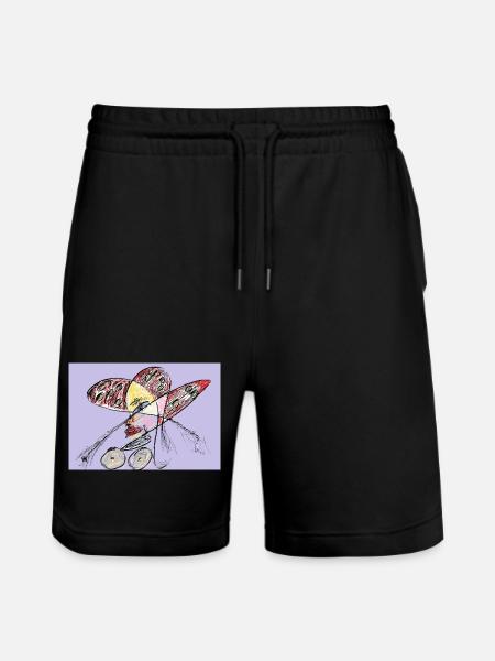 Der High-Fashion-Bürger - Stanley/Stella Unisex Bio Joggingshorts Trainer - Schwarz