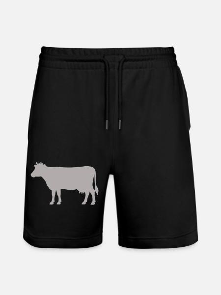 Silhouette de vache - Short de jogging bio TRAINER Stanley/Stella unisexe - noir