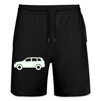 Pastel Car Silhouette - Stanley/Stella Trainer Unisex Organic Jogging Shorts - black - Front - Nik (191cm) & Marisol (170cm)