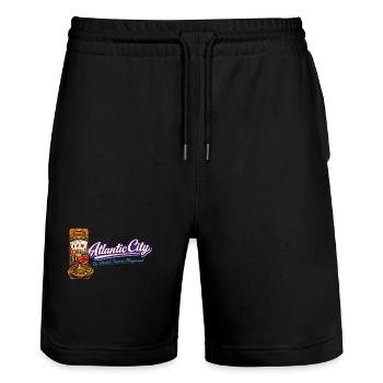 Atlantic City Casino Retro Vintage Design - Short de jogging bio TRAINER Stanley/Stella unisexe - noir - Devant - Nik (191cm) & Marisol (170cm)
