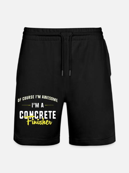 Concrete Concrete Paver Concrete Mixer - Stanley/Stella Trainer Unisex Organic Jogging Shorts - black
