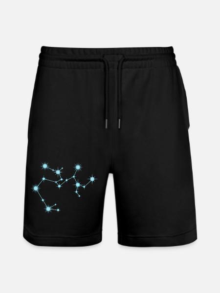 Sagittarius Star Constellation Zodiac Sign Blue - Stanley/Stella Trainer Unisex Organic Jogging Shorts - black