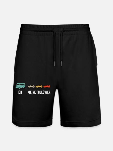 Busfahrer Und Meine Follower - Stanley/Stella Unisex Bio Joggingshorts Trainer  - Schwarz