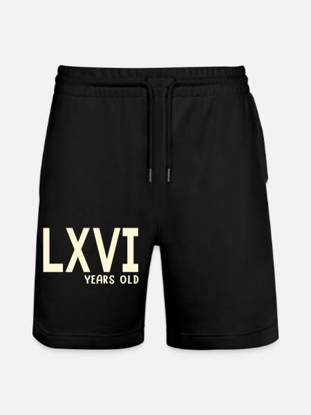 Chiffres romains 66 - Short de jogging bio TRAINER Stanley/Stella unisexe - noir