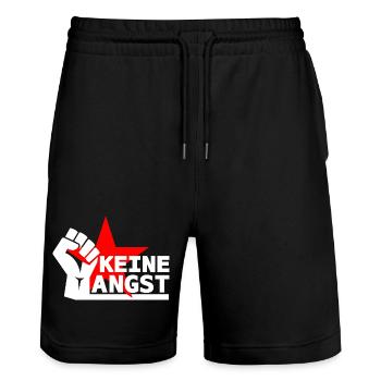 Resistance - Don't be afraid - Stanley/Stella Trainer Unisex Organic Jogging Shorts - black - Front - Nik (191cm) & Marisol (170cm)