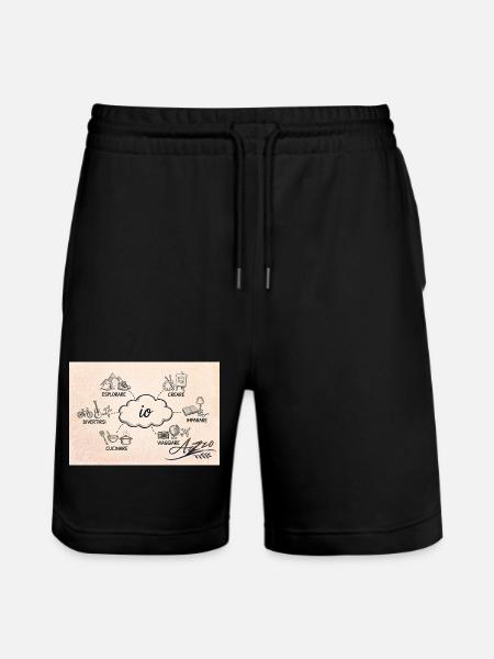 Azzo - Stanley/Stella Unisex Bio Joggingshorts Trainer  - Schwarz